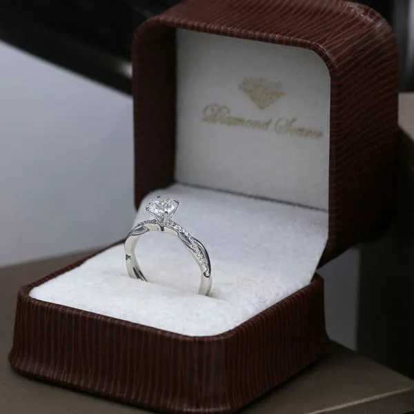 Precious 14k White Gold Engagement Ring w 122ct Diamonds Diamond Source NYC Rings