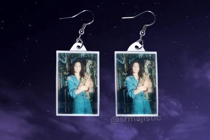 READY TO SHIP Ripley Holding Jonesy Alien Movie Promo Photo Handmade Earrings Sam Makes Things Earrings READY TO SHIP Ripley Holding Jonesy Alien Movie Promo Photo Handmade Earrings Sam Makes Things Earrings
