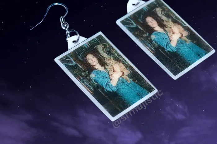 READY TO SHIP Ripley Holding Jonesy Alien Movie Promo Photo Handmade Earrings Sam Makes Things Earrings