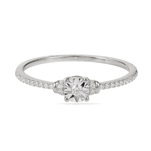 Rings 14K White Gold Diamond Mounted Ring Engagement Collections