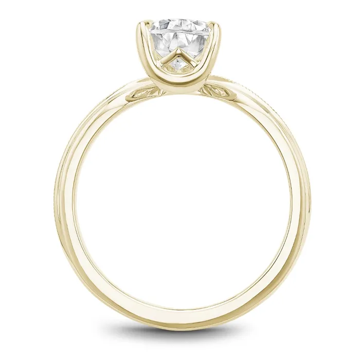 Rings 14K Yellow Gold Diamond Semimount Ring Pear Head Noam Carver