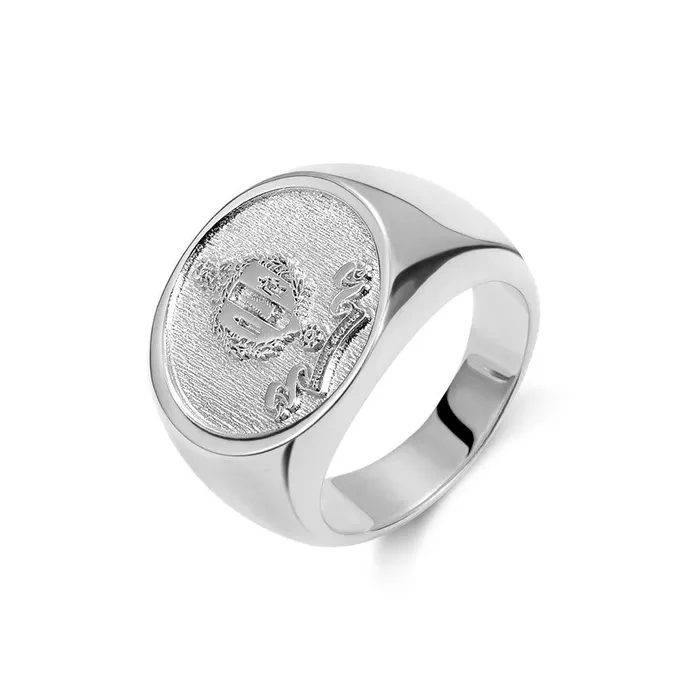 Rings Belbren Custom Engraved Family Crest Signet Ring Sterling Silver Heirloom Wax Seal Stamp Personalized Coat of Arms Jewelry