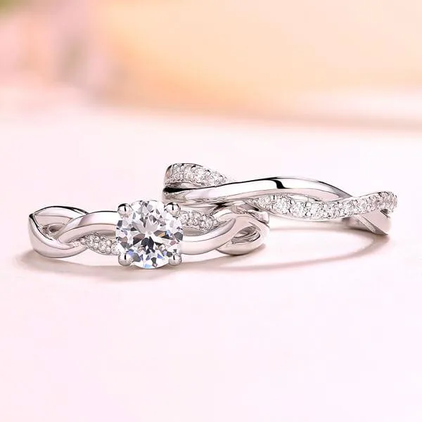 Rings Belbren Twist Infinity Ring Set with Simulated Diamonds 925 Sterling Silver Engagement Wedding Anniversary Promise Customizable Birthstone Rings Belbren Twist Infinity Ring Set with Simulated Diamonds 925 Sterling Silver Engagement Wedding Anniversary Promise Customizable Birthstone
