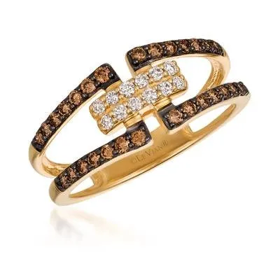 Rings Le Vian 14K Honey Gold Chocolate and Vanilla Diamond Open Ring Le Vian Rings Le Vian 14K Honey Gold Chocolate and Vanilla Diamond Open Ring Le Vian
