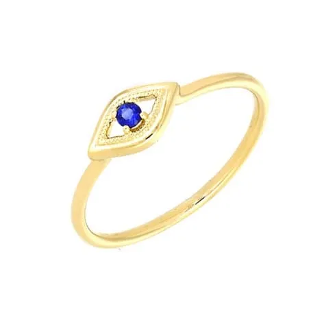 Rings Meierotto Jewelers 14K Yellow Gold Blue Sapphire Eye Ring