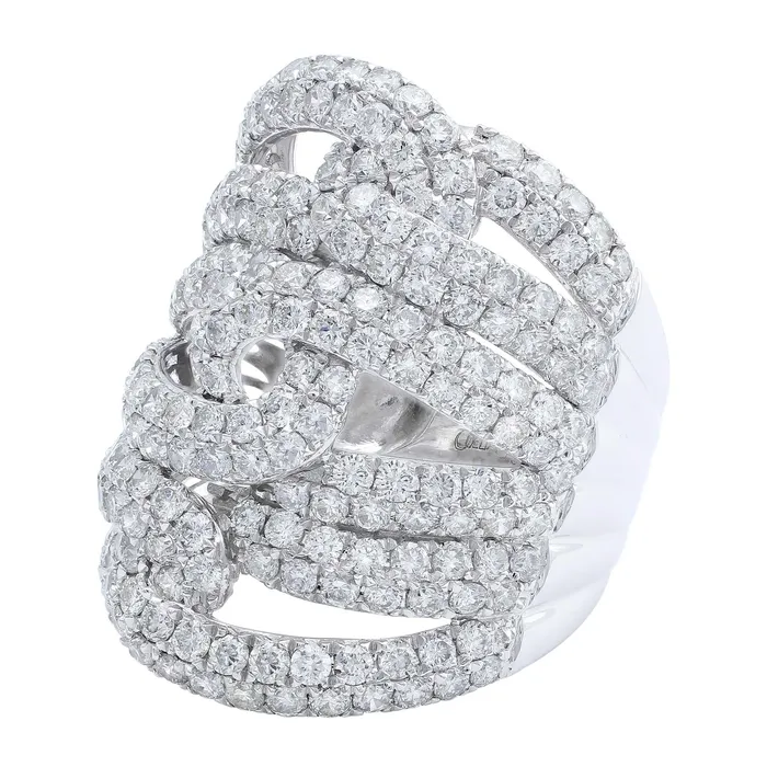 Rings Odelia Odelia 18kt White Gold Diamond Knotted Ring Rings Odelia Odelia 18kt White Gold Diamond Knotted Ring