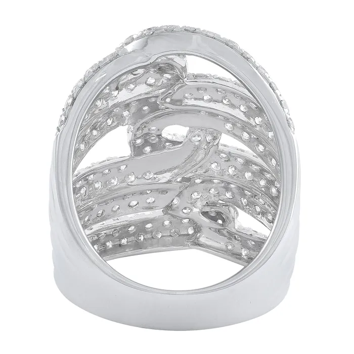 Rings Odelia Odelia 18kt White Gold Diamond Knotted Ring Rings Odelia Odelia 18kt White Gold Diamond Knotted Ring