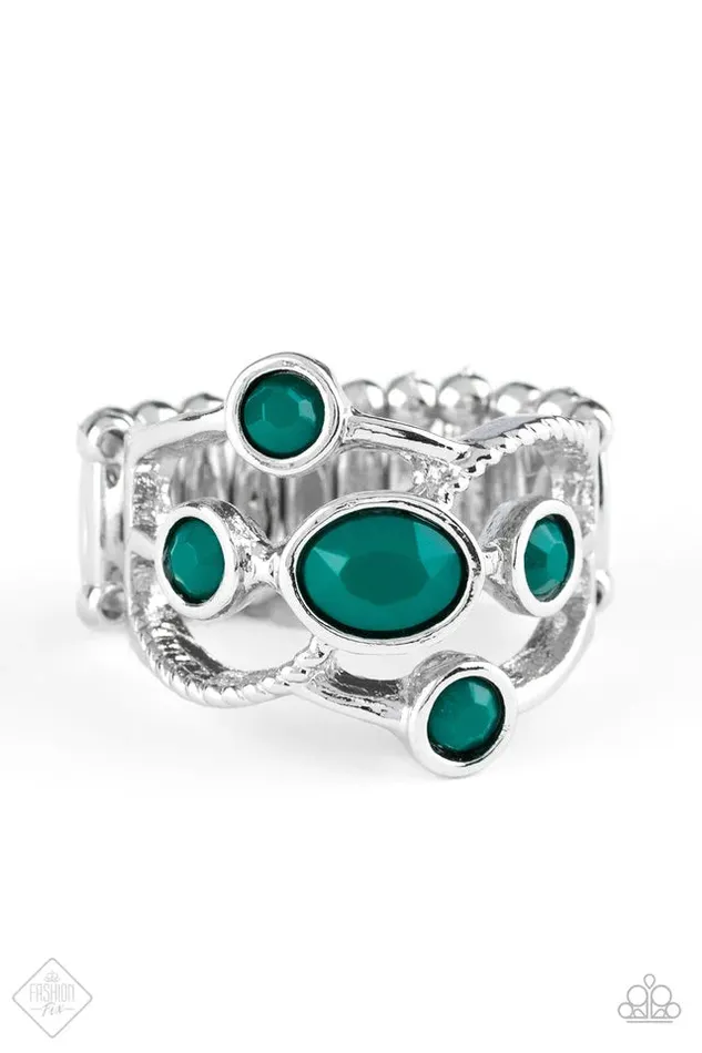 Rings Paparazzi Jewelry Paparazzi Ring Carnival Catwalk Green