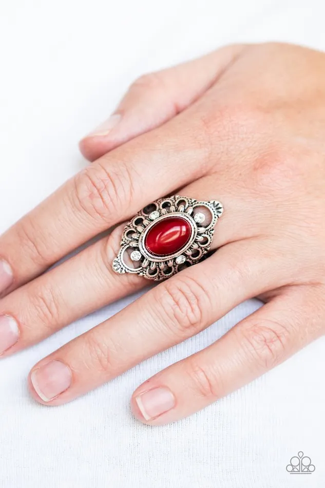 Rings Paparazzi Jewelry Paparazzi Ring Elegantly Enchanted Red