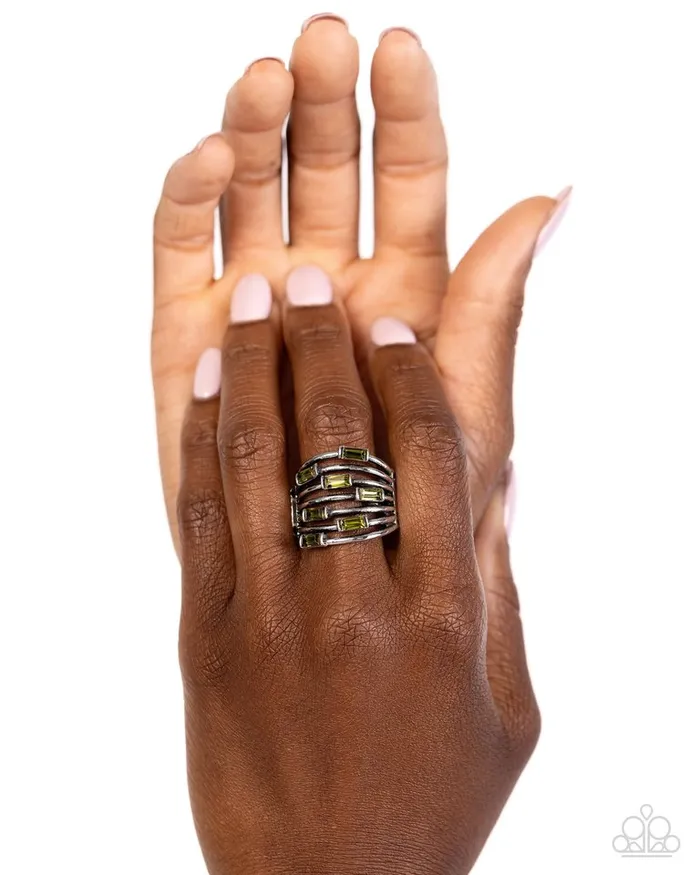 Rings Paparazzi Jewelry Paparazzi Ring Exceptional Edge Green