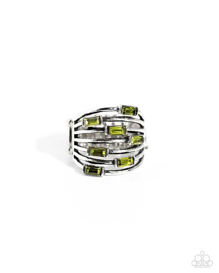 Rings Paparazzi Jewelry Paparazzi Ring Exceptional Edge Green Rings Paparazzi Jewelry Paparazzi Ring Exceptional Edge Green