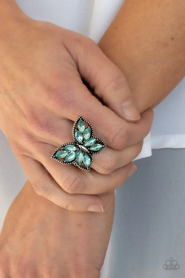 Rings Paparazzi Jewelry Paparazzi Ring Fluttering Fashionista Blue
