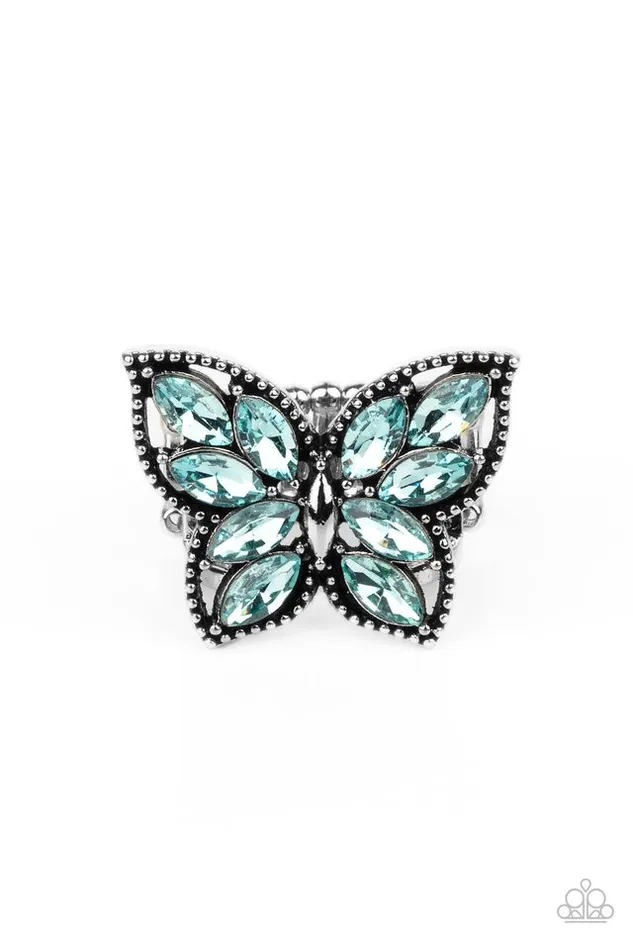 Rings Paparazzi Jewelry Paparazzi Ring Fluttering Fashionista Blue Rings Paparazzi Jewelry Paparazzi Ring Fluttering Fashionista Blue