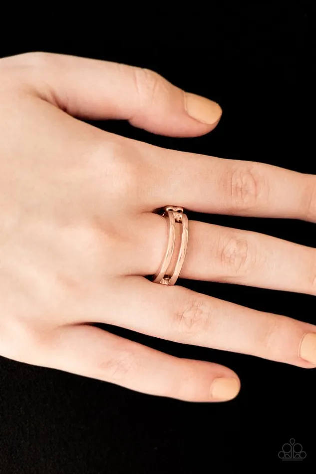 Rings Paparazzi Jewelry Paparazzi Ring I Need Space Rose Gold Rings Paparazzi Jewelry Paparazzi Ring I Need Space Rose Gold