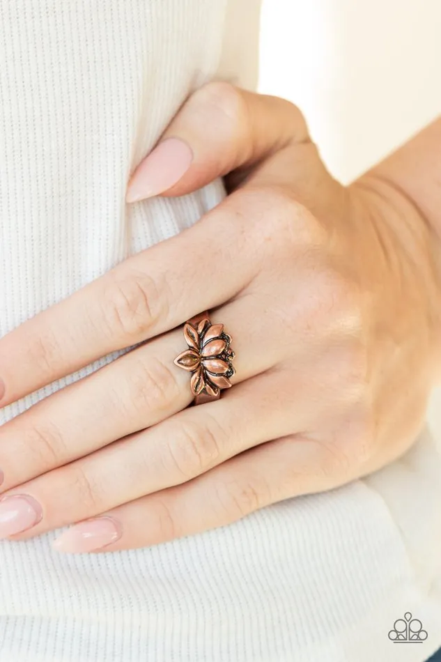 Rings Paparazzi Jewelry Paparazzi Ring Lotus Crowns Copper