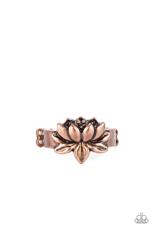 Rings Paparazzi Jewelry Paparazzi Ring Lotus Crowns Copper Rings Paparazzi Jewelry Paparazzi Ring Lotus Crowns Copper