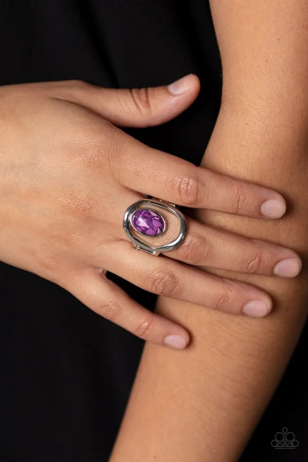 Rings Paparazzi Jewelry Paparazzi Ring Marble Masterpiece Purple