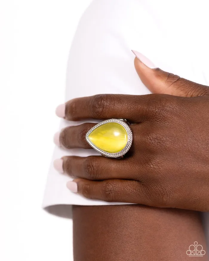 Rings Paparazzi Jewelry Paparazzi Ring The Rain in MAINE Yellow