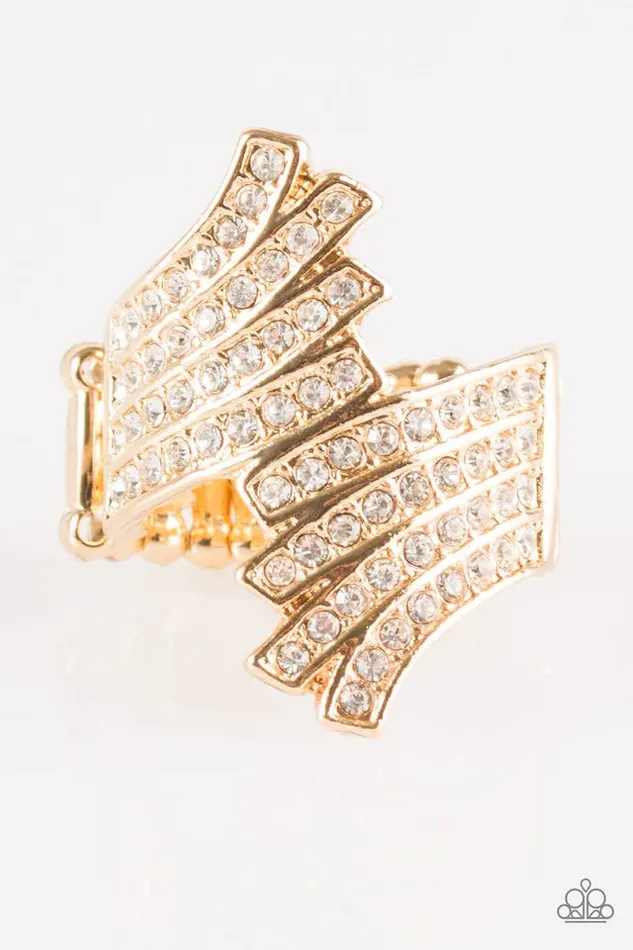 Rings Paparazzi Jewelry Paparazzi Ring Tidal Shimmer Gold