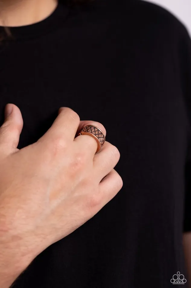 Rings Paparazzi Jewelry Paparazzi Ring Triple Crossed Copper