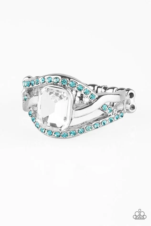 Rings Paparazzi Ring BLING It On Blue Paparazzi Jewelry