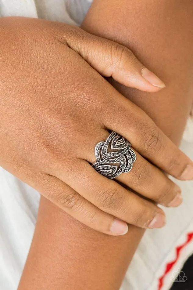 Rings Paparazzi Ring Fire and Ice Silver Paparazzi Jewelry