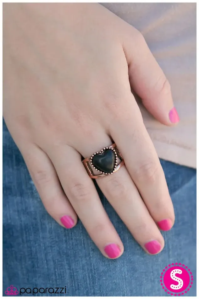 Rings Paparazzi Ring Rule With Your Heart Copper Paparazzi Jewelry