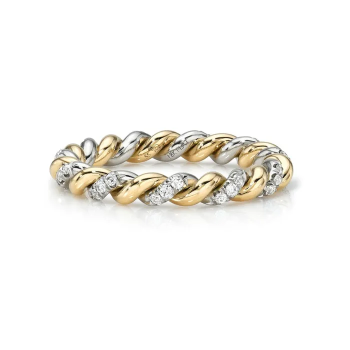 Rings Single Stone Single Stone Diamond Two Tone Large Lara Band