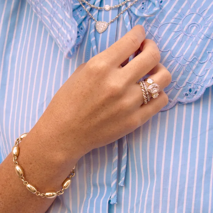 Rings Single Stone Single Stone Diamond Two Tone Large Lara Band