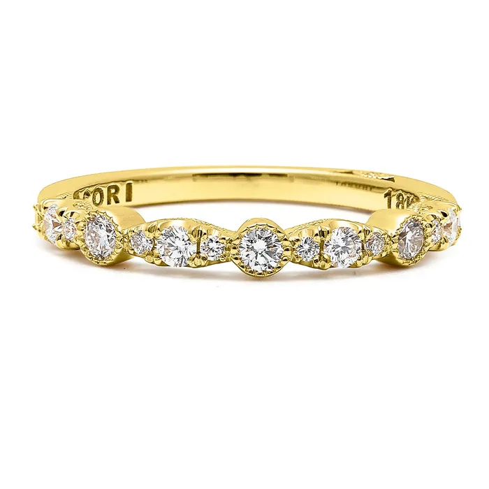 Rings Tacori Tacori MEIEROTTO EXCLUSIVE Diamond 18K Yellow Gold Wedding Band Ring