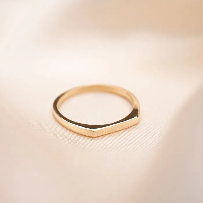 Rings TheRoseGypsy 14k Gold Thin Signet Ring