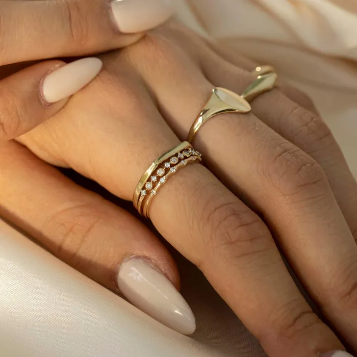 Rings TheRoseGypsy 14k Gold Thin Signet Ring