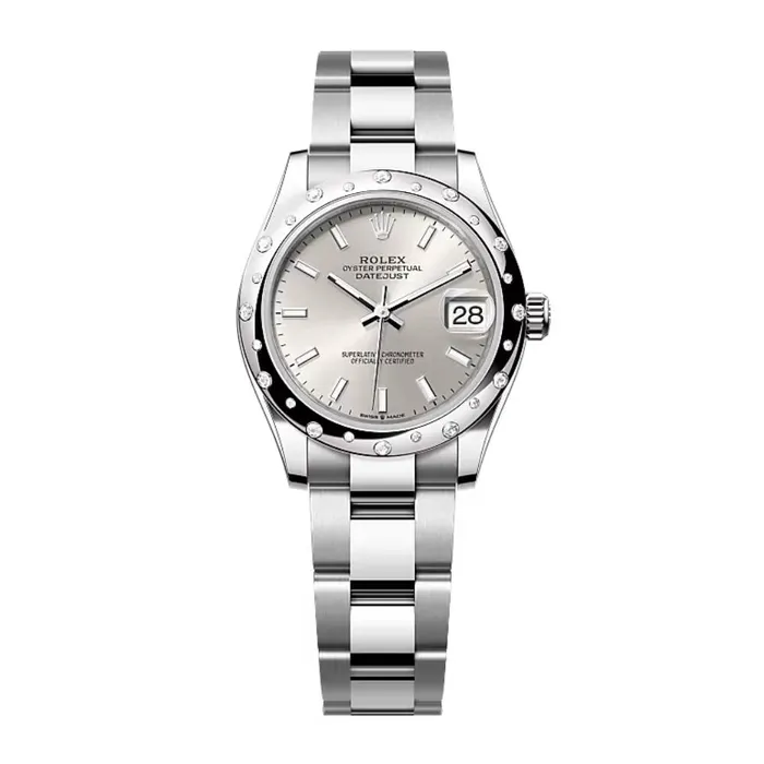 Rolex Bracelets Rolex Datejust 31mm Ref 278344rbr0013 Silver Stick Dial Diamond Bezel Stainless Steel Oyster Bracelet Womens Watch Rolex Bracelets Rolex Datejust 31mm Ref 278344rbr0013 Silver Stick Dial Diamond Bezel Stainless Steel Oyster Bracelet Womens Watch