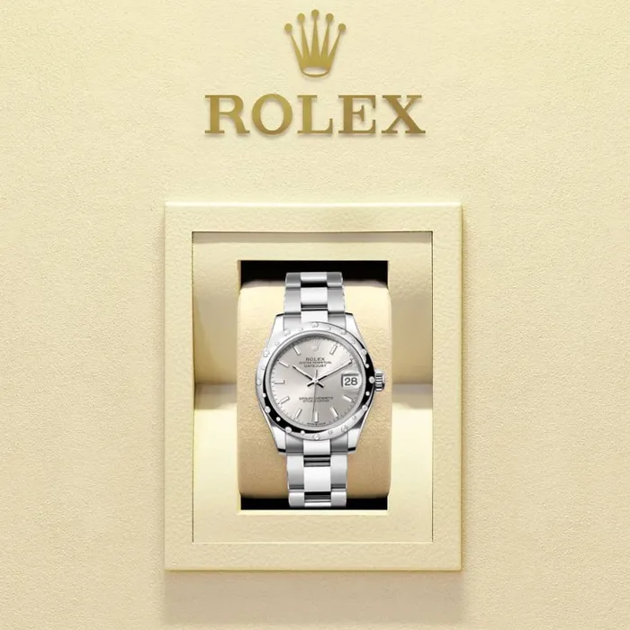 Rolex Bracelets Rolex Datejust 31mm Ref 278344rbr0013 Silver Stick Dial Diamond Bezel Stainless Steel Oyster Bracelet Womens Watch