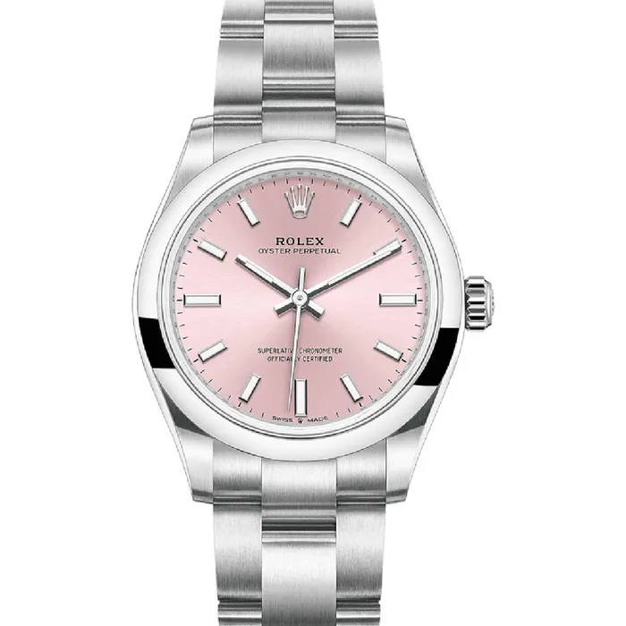 Rolex Bracelets Rolex Oyster Perpetual 31mm Stainless steel bracelet Pink dial Smooth bezel Ladies Watch 2772000004
