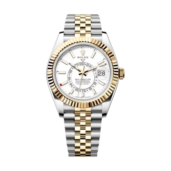 Rolex Bracelets Rolex SkyDweller 42mm Ref 336933 Intense White Stick Dial Two Tone Stainless Steel 18K Yellow Gold Jubilee Bracelet Watch Rolex Bracelets Rolex SkyDweller 42mm Ref 336933 Intense White Stick Dial Two Tone Stainless Steel 18K Yellow Gold Jubilee Bracelet Watch