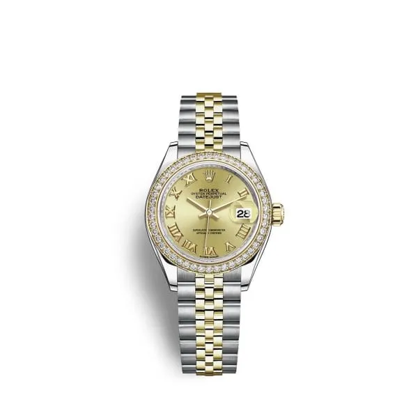 Rolex Rolex LadyDatejust 28mm Ref 279383rbr0009 Champagne Roman Dial Diamond Bezel Two Tone Stainless Steel 18K Yellow Gold Jubilee Bracelet Womens Watch Bracelets Rolex Rolex LadyDatejust 28mm Ref 279383rbr0009 Champagne Roman Dial Diamond Bezel Two Tone Stainless Steel 18K Yellow Gold Jubilee Bracelet Womens Watch Bracelets