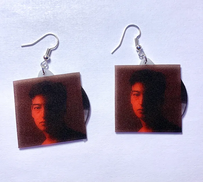 Sam Makes Things Earrings Joji Nectar Vinyl Album Handmade Earrings