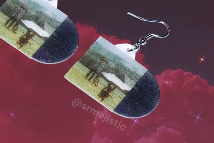 Sam Makes Things Earrings READY TO SHIP Noah Kahan Stick Season Vinyl Album Handmade Earrings