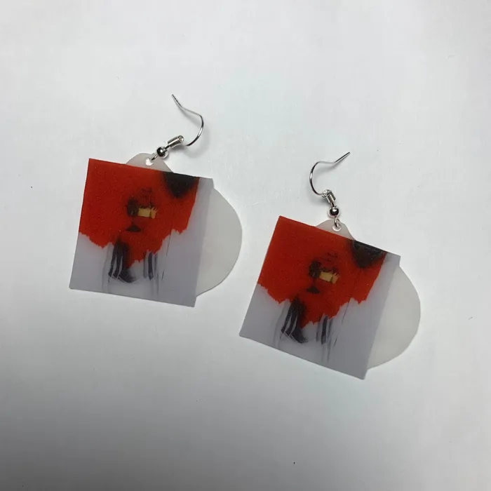 Sam Makes Things Rihanna ANTI Vinyl Album Handmade Earrings Earrings