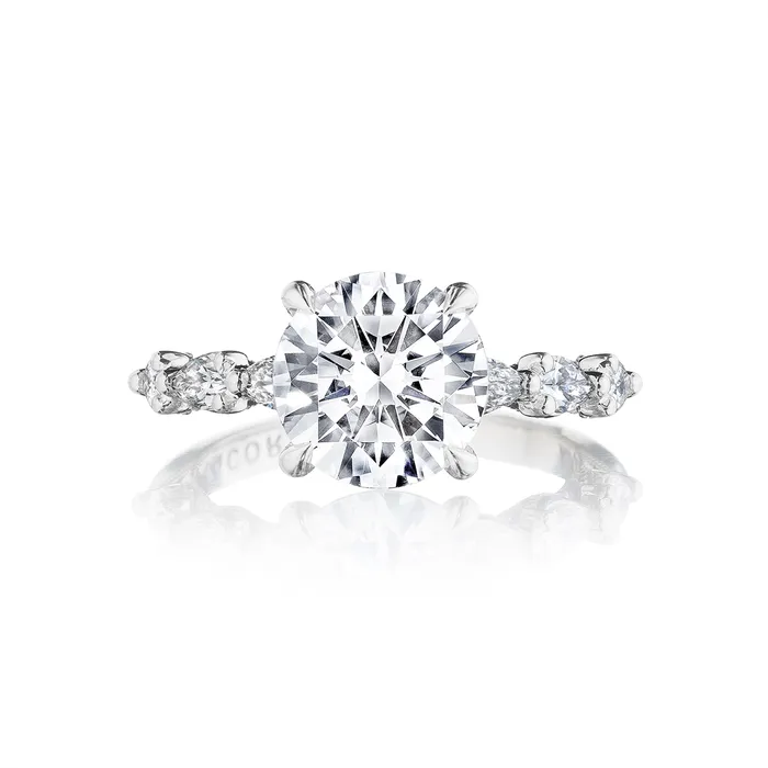 Tacori 18K White Gold Diamond Semimount Ring Tacori Rings