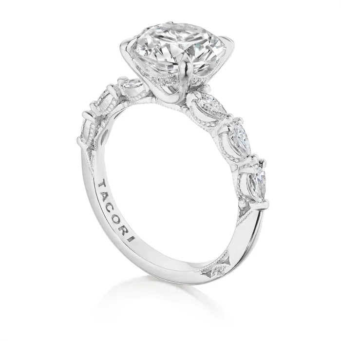 Tacori 18K White Gold Diamond Semimount Ring Tacori Rings