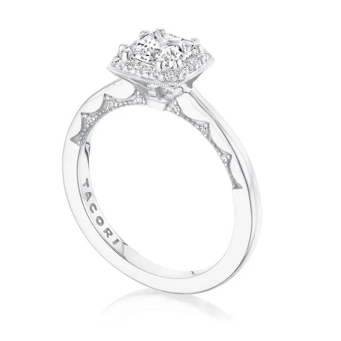 Tacori Rings Tacori 14K White Gold Coastal Crescent Semi Mount Diamond Ring