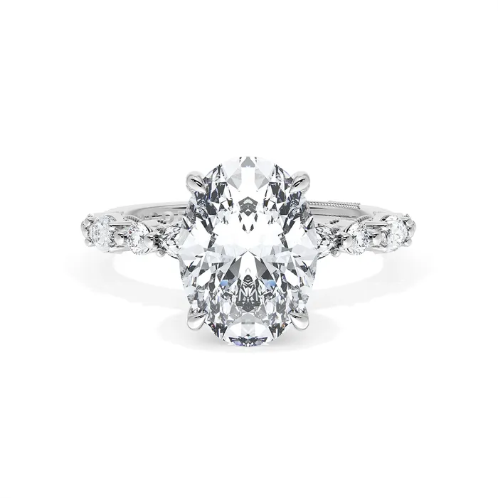 Tacori Rings Tacori Platinum Diamond Ring with Hidden Diamond Halo