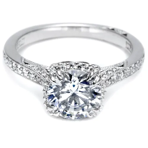 Tacori Tacori Dantela 18K White Gold Diamond Engagement Ring Rings