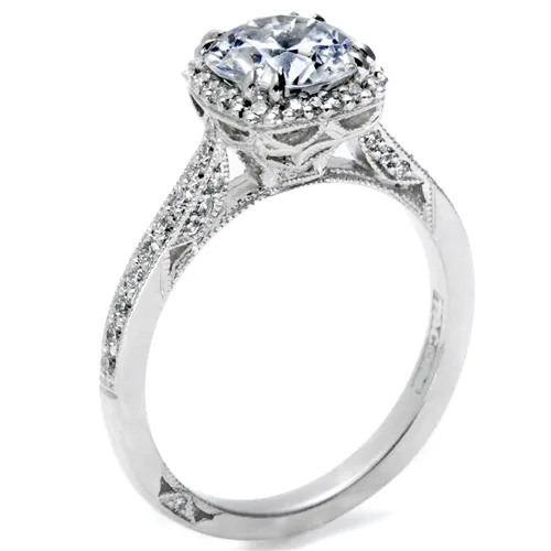 Tacori Tacori Dantela 18K White Gold Diamond Engagement Ring Rings