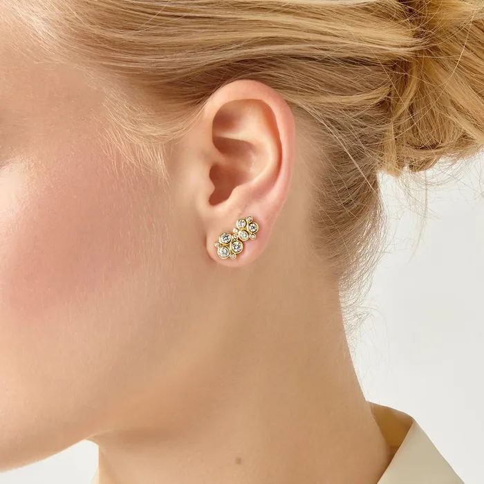 Temple St Clair Classic Diamond Trio Earrings Temple St Clair Earrings