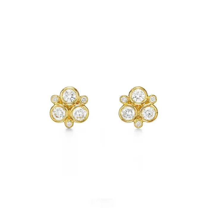 Temple St Clair Classic Diamond Trio Earrings Temple St Clair Earrings