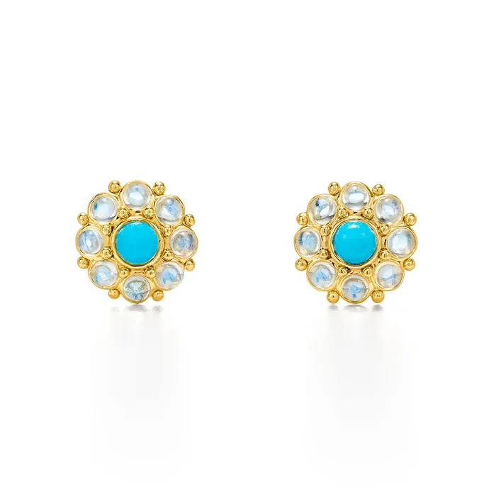 Temple St Clair Turquoise Mini Stella Earrings Temple St Clair Earrings