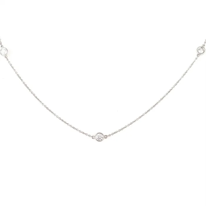 Tiffany Co Necklaces Tiffany Co Platinum Elsa Peretti Diamond by the Yard Necklace Estate Retail When New 5800